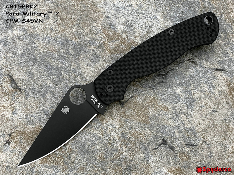 Spyderco ֩ C81GPBK2 Para Military™ 2 CPM S45VNֺɫͿ ɫG10 ۵ֻ